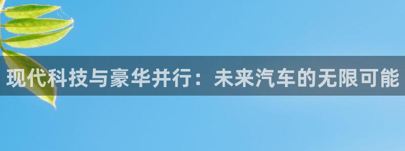 新宝gg登录宝：现代科技与豪华并行：未来